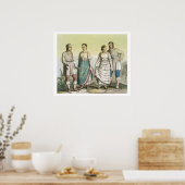 Poster Indiens Michoacan en costume traditionnel, Mexique (Cuisine)