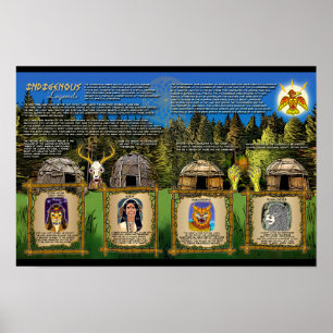 Poster indigène Erie Lake Erie Merceau officiel