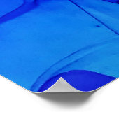 Poster Indigo Amethyst Abstrait Art moderne de l'encre (Coin)