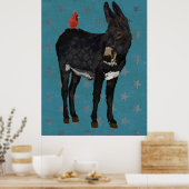 Poster INDIGO DONKEY & CARDINAL Art (Cuisine)