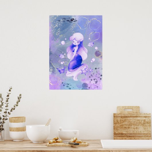 Poster Indigo flamme la sirène (Cuisine)