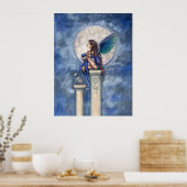 Poster Indigo Moon Fairy and Cat Imprimer (Cuisine)
