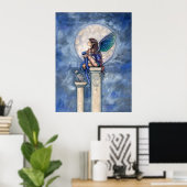 Poster Indigo Moon Fairy and Cat Imprimer (Bureau à domicile)