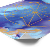 Poster Indigo star / modèle de crystalgrid (Coin)