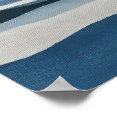 Poster Indigo Valley Layers Abstrait d'art mural (Coin)