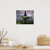 Poster Indonésie, Bali, temple d'Ulun Danu. (Cuisine)