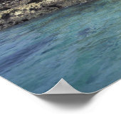 Poster Indonésie. Formations rocheuses le long du rivage (Coin)
