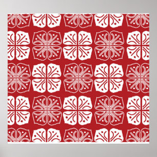 Poster Indonésien Batik Kawung Gurda Design