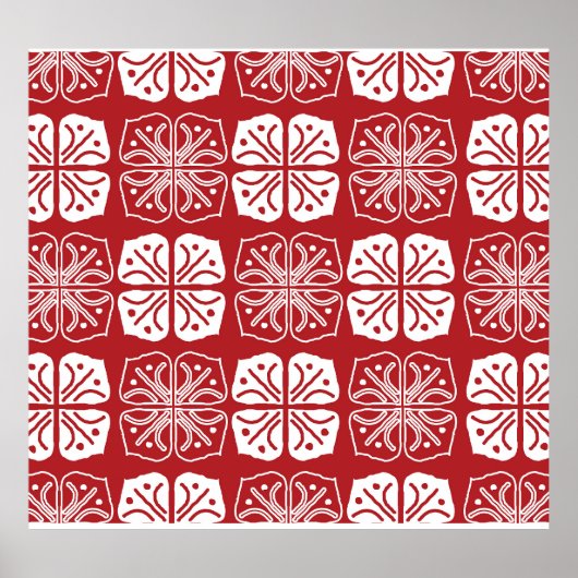 Poster Indonésien Batik Kawung Gurda Design (Devant)