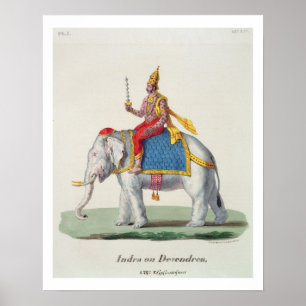 Poster Indra ou Devendra, from 'L'Inde francaise...'