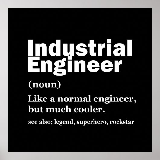 Poster Industrial Engineering Funny Engineer (Devant)