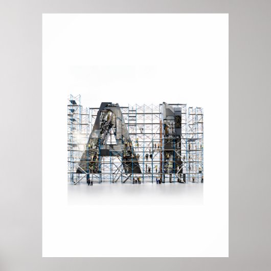 Poster Industrial Letterform Architecture Art (Devant)