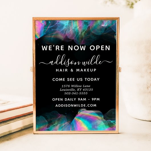 Poster Industrie de l'encre à alcool holographique