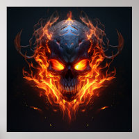 Poster Infernal Blaze Skull