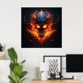 Poster Infernal Blaze Skull (Bureau à domicile)
