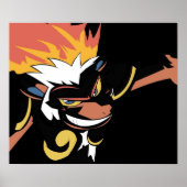 Poster Infernape dans l'obscurité (Devant)
