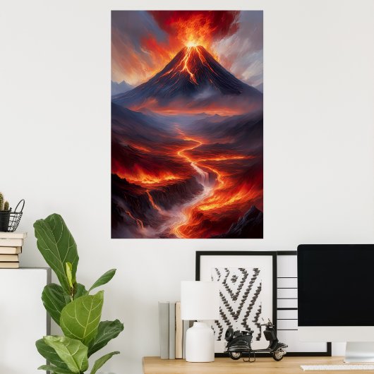 Poster Inferno Unleashed, L'Éruption Volcanique Massive (Bureau à domicile)