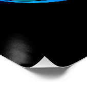 Poster Infini lumineux avec rose bleue (Coin)