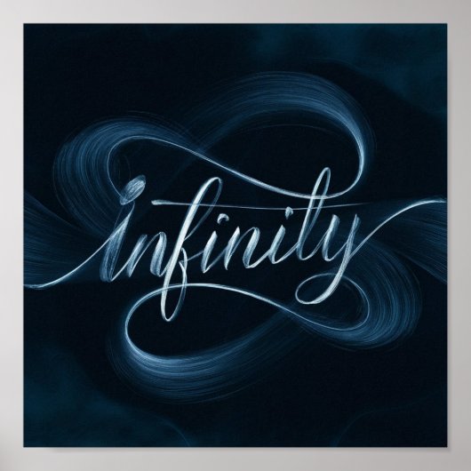 Poster Infinité - Calligraphie anglaise (Devant)