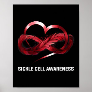 Poster Infinité Coeur Faucille Sensibilisation aux cellul