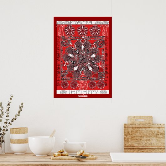 POSTER "INFINITÉ FRACTALE" IMPRIMER MANDALA GICLEE (Cuisine)