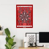 POSTER "INFINITÉ FRACTALE" IMPRIMER MANDALA GICLEE (Bureau à domicile)