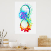 Poster Infinity avec Rainbow Jellyfish (Cuisine)