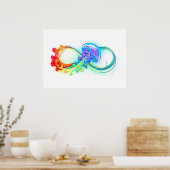 Poster Infinity avec Rainbow Jellyfish (Cuisine)