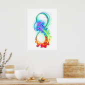 Poster Infinity avec Rainbow Jellyfish (Cuisine)