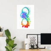 Poster Infinity avec Rainbow Jellyfish (Bureau à domicile)