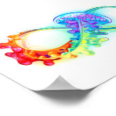 Poster Infinity avec Rainbow Jellyfish (Coin)