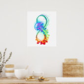 Poster Infinity avec Rainbow Jellyfish (Cuisine)