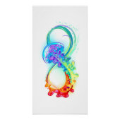 Poster Infinity avec Rainbow Jellyfish (Devant)