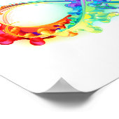 Poster Infinity avec Rainbow Jellyfish (Coin)