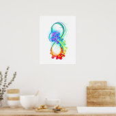 Poster Infinity avec Rainbow Jellyfish (Cuisine)