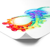 Poster Infinity avec Rainbow Jellyfish (Coin)