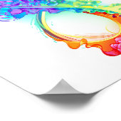 Poster Infinity avec Rainbow Jellyfish (Coin)