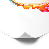 Poster Infinity avec Rainbow Jellyfish (Coin)