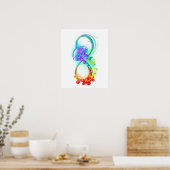 Poster Infinity avec Rainbow Jellyfish (Cuisine)