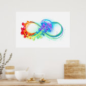 Poster Infinity avec Rainbow Jellyfish (Cuisine)