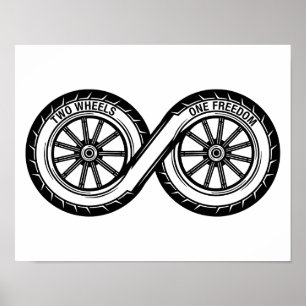 Poster Infinity Deux Roues Liberté
