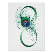 Poster Infinity Symbol with Peacock Feather (Devant)