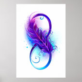 Poster Infinity with purple feather (Devant)