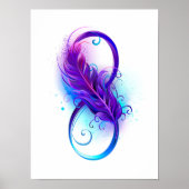 Poster Infinity with purple feather (Devant)