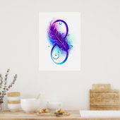 Poster Infinity with purple feather (Cuisine)