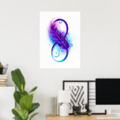 Poster Infinity with purple feather (Bureau à domicile)
