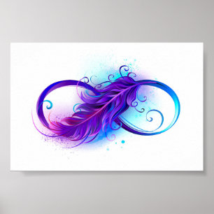 Poster Infinity with Purple Feather