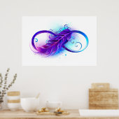 Poster Infinity with purple feather (Cuisine)