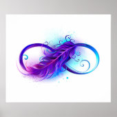 Poster Infinity with purple feather (Devant)