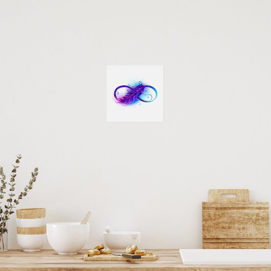 Poster Infinity with purple feather (Cuisine)